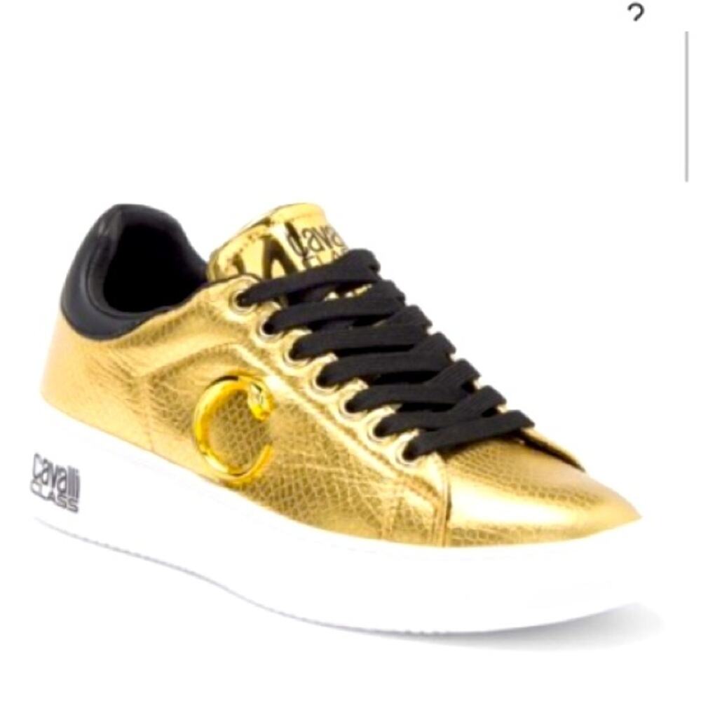 Caballi Glass size 9 gold woman fashion sneaker